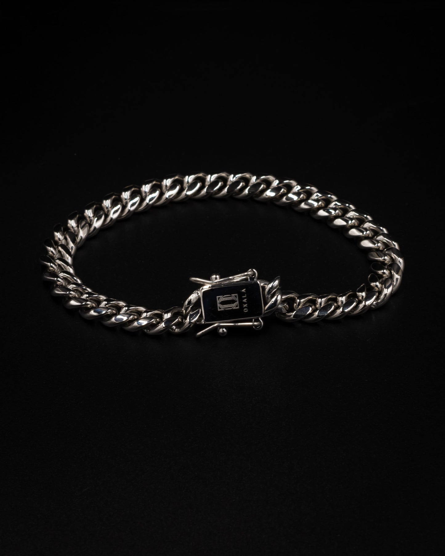 8mm Miami Cuban Bracelet - White Gold