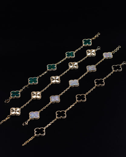 Oxala Alhamdra Clover Bracelets - Green, Gold, Pearl, Black