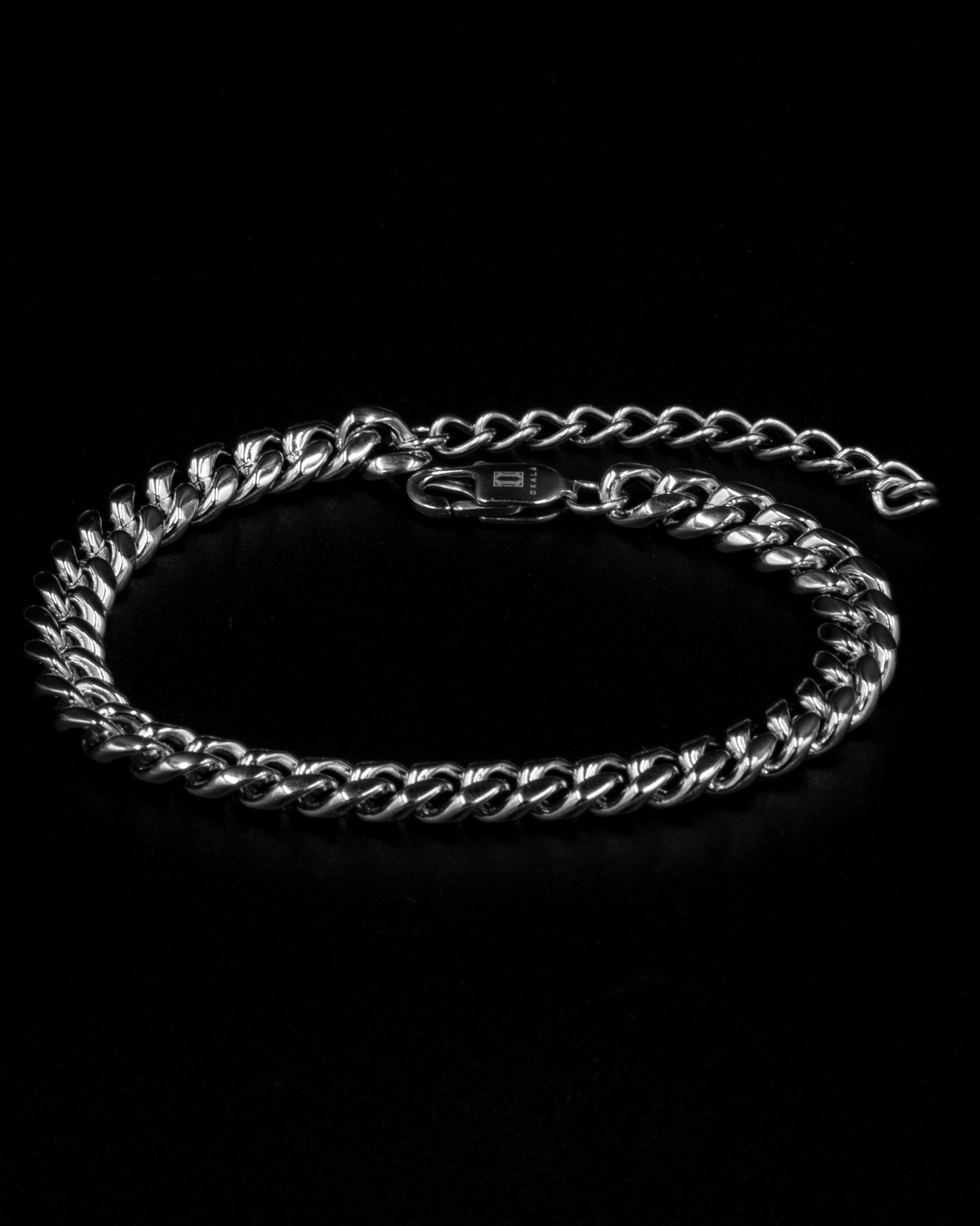 8mm Miami Cuban Anklet - White Gold