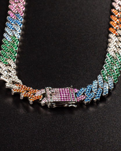 12mm Multicolor Prong Cuban Link