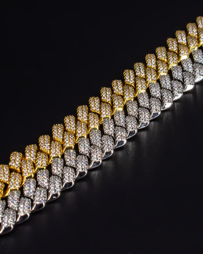 12mm Diamond Prong Cuban Link Chain