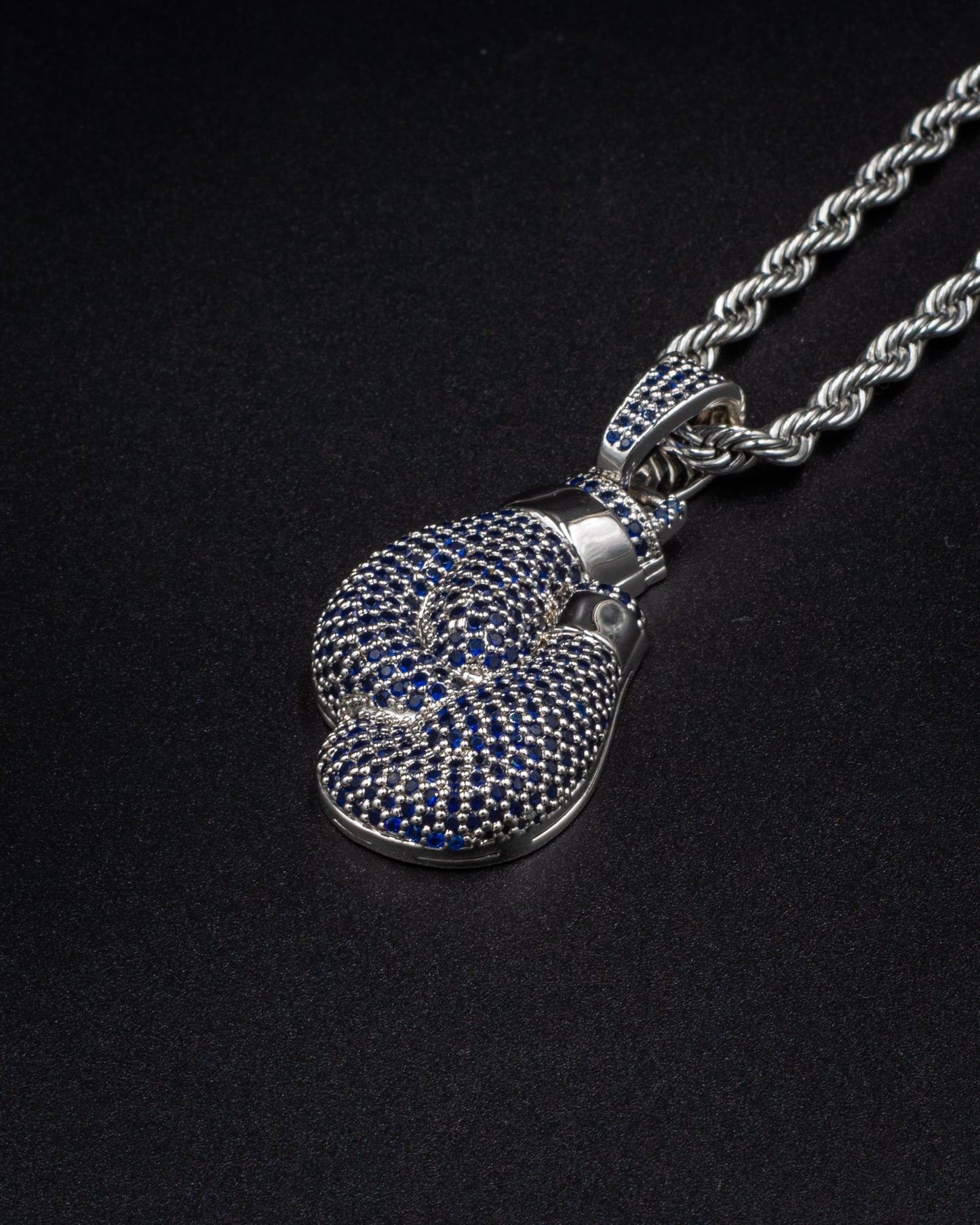 OXALA Boxing Gloves Pendant - Blue Corner