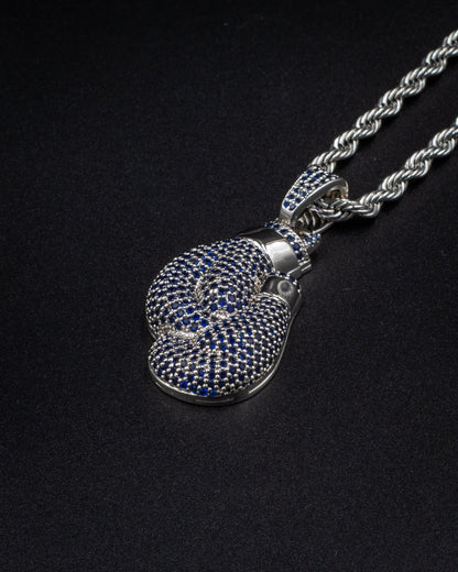 OXALA Boxing Gloves Pendant - Blue Corner