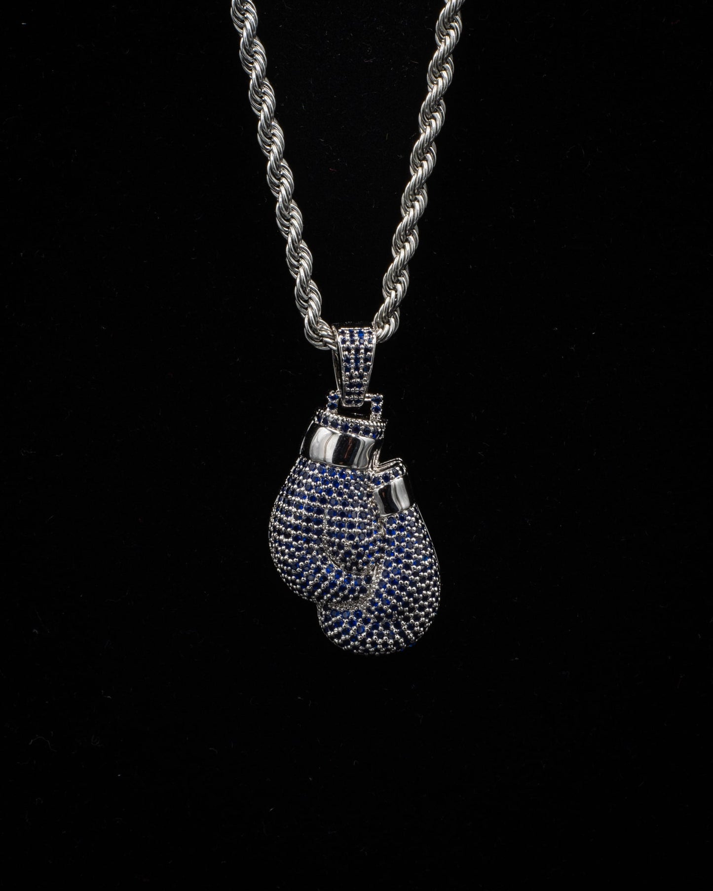 OXALA Boxing Gloves Pendant - Blue Corner