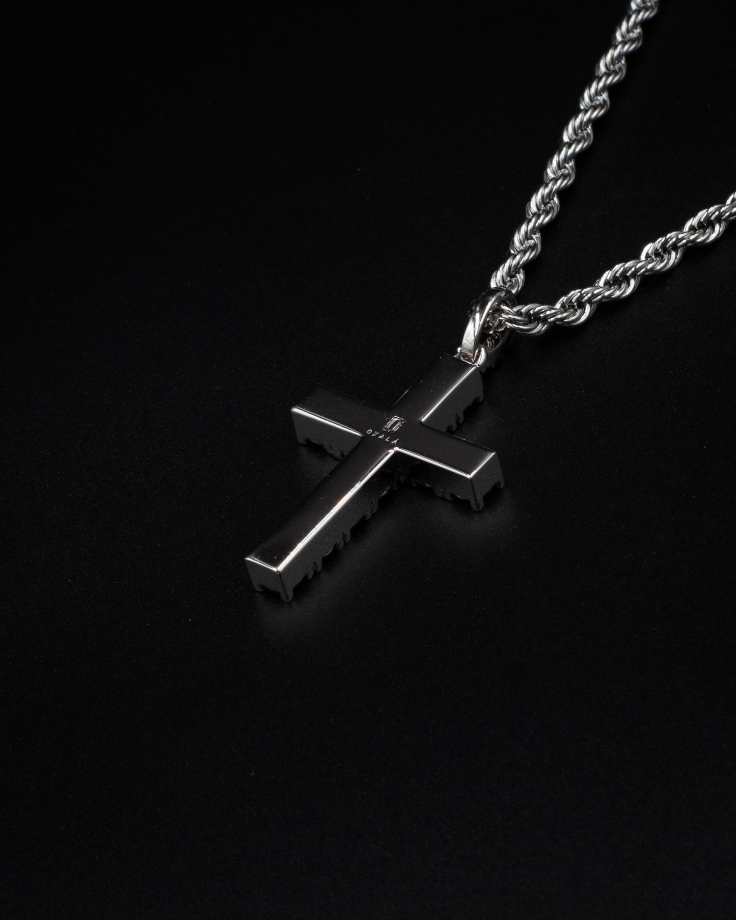 OXALA Diamond Cross Pendant - White Gold