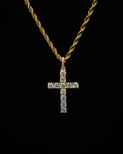 OXALA Diamond Cross Pendant - Gold