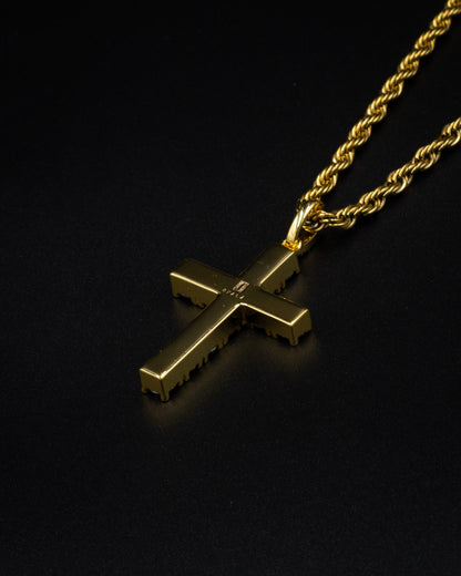 OXALA Diamond Cross Pendant - Gold