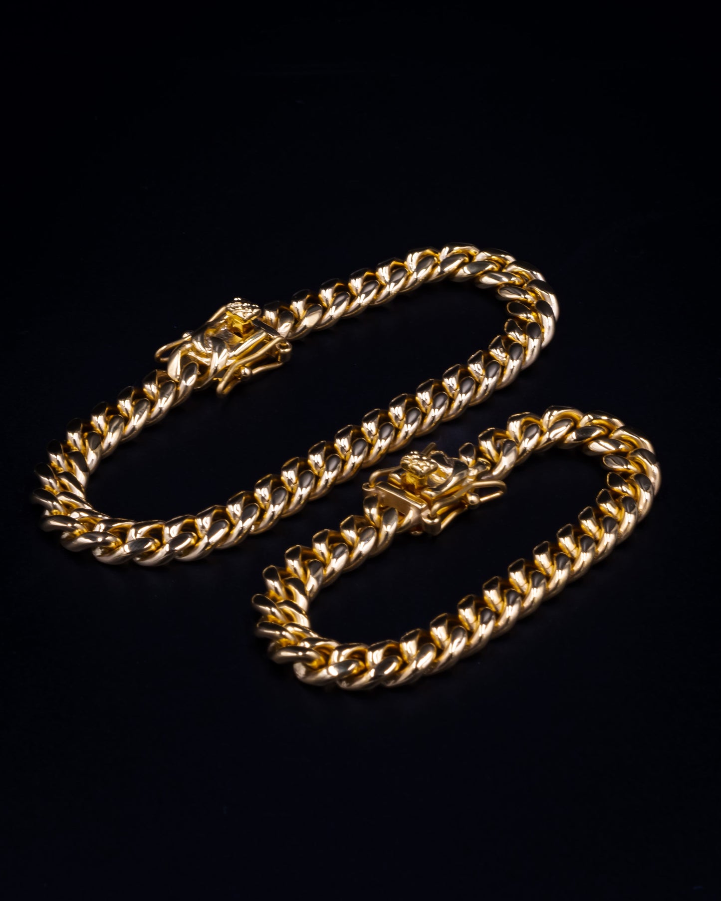 8mm Gold Miami Cuban Bracelet