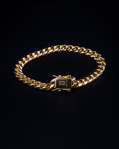 8mm Gold Miami Cuban Bracelet